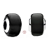 Charme Sterling Silber 925 Schwarz Murano Glasperle auf Armband Symbol