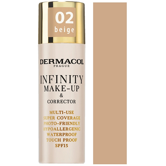 Dermacol Infinity Mehrzweck-Make-up und Concealer 02 Beige 20 g