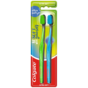 Colgate Ultra Soft weicher Zahnbürste 1 + 1 Stück