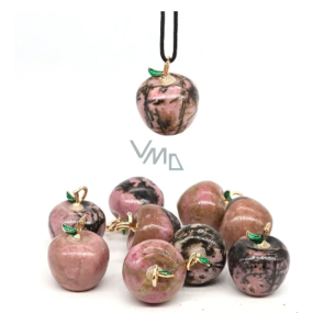 Rhodonit Apfel der Erkenntnis Anhänger, Naturstein 2,7 x 15 mm, handgeschnitzt, großer Heiler der Herzen Rhodonit Apfel der Erkenntnis Anhänger, Naturstein 2,7 x 15 mm, handgeschnitzt, großer Heiler der Herzen