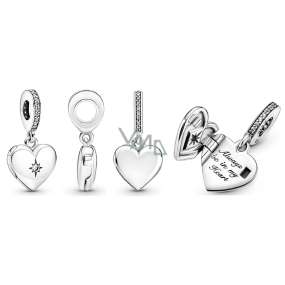 Charme Sterling Silber 925 Herz Medaillon Öffnung, Liebe Armband Anhänger Charme Sterling Silber 925 Herz Medaillon Öffnung, Liebe Armband Anhänger