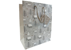 Nekupto Geschenktasche Weihnachten WBM 2419 silber CZ/xSK/HU