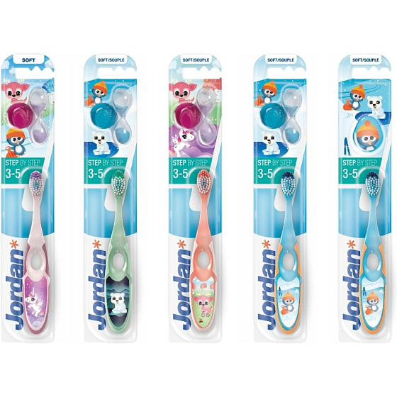 Jordan Step by Step Kinderzahnbürste, im Alter von 3-5 Jahren, 1 Stück