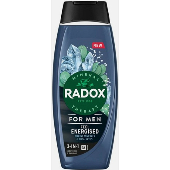 Radox Men Feel Energized 2v1 Duschgel und Shampoo für Männer 450 ml