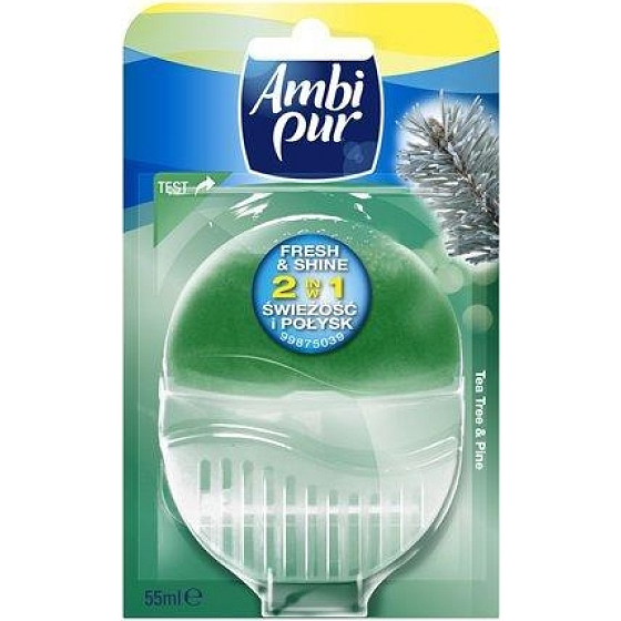 Ambi Pur Fresh & Shine 2in1 Teebaum & Kiefer Toilettenblock 55 ml