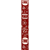 Nekupto Geschenkpapier 70 x 200 cm Weihnachtsrot weiß Flasche
