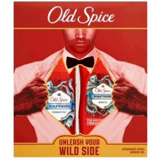 Old Spice Wolfthorn Deo-Stick 50 ml + Duschgel 250 ml, Kosmetikset