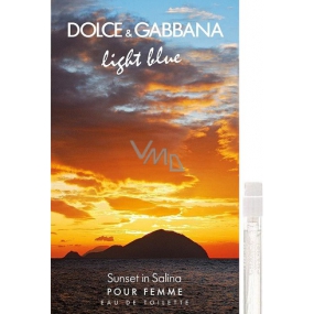 Dolce & Gabbana Hellblauer Sonnenuntergang in Salina Eau de Toilette für Frauen 2 ml, Fläschchen