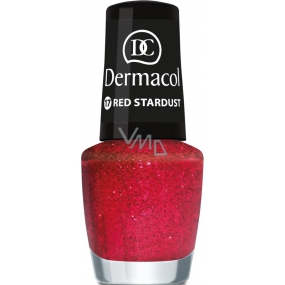 Dermacol Nagellack mit Effekt Glitter Touch Nagellack mit Effekt 17 Red Stardust 5 ml