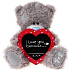 Ich zu dir Teddybär mit Herz mit der Aufschrift Ich liebe dich, weil 25 cm