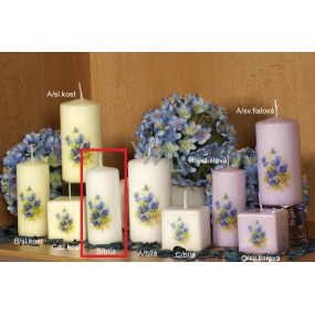 Lima Duft der Blumen Violette Duftkerze weiß mit Aufkleber Zylinder 40 x 90 mm 1 Stück
