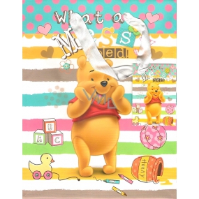 Ditipo Geschenk Papiertüte 23 x 9,8 x 17,5 cm Disney Winnie the Pooh Was für ein unordentliches Bett!