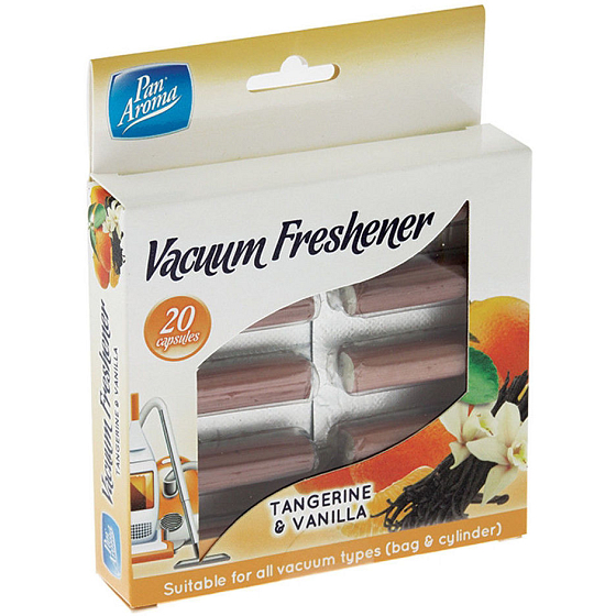 Herr Aroma Staubsauger Lufterfrischer Mandarine & Vanille Duft für Staubsauger 20 Kapseln