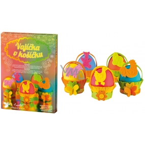 Eier dekorieren Eier in einem Cupcake-Set
