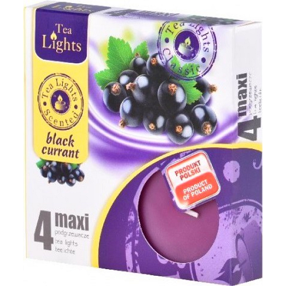 Teelichter Schwarze Johannisbeere duftende Teelichter Maxi 4 Stück