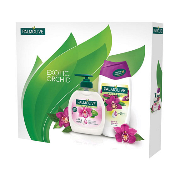 Palmolive Exotic Orchid Flüssigseife 300 ml + 250 ml Duschgel, Kosmetikset