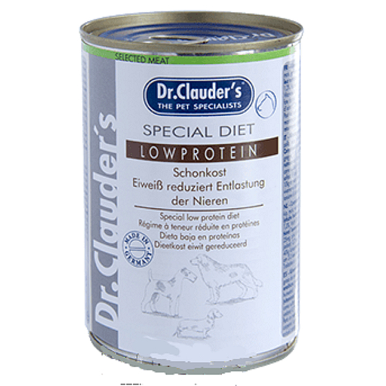 DR. Clauders Special Diet Low Protein komplettes Super-Premium-Futter für Hunde mit Nierenproblemen 400 g