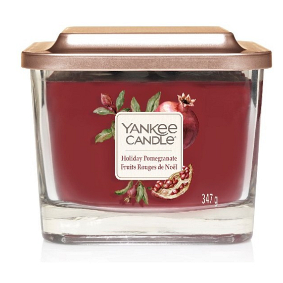 Yankee Candle Holiday Granatapfel - Granatapfel Soja Duftkerze Elevation Medium Glas 3 Dochte 347 g