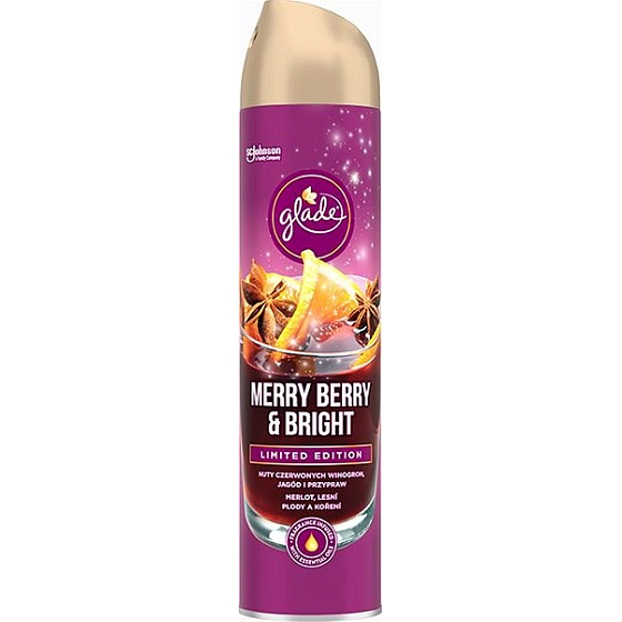 Glade Merry Berry & Bright mit dem Duft von Merlot, Beeren und Gewürzen Lufterfrischer Spray 300 ml