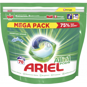 Ariel All in 1 Pods Mountain Spring Gelkapseln zum Waschen von 70 Stück x 35 ml
