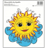 Fensterfolie ohne Kleber Sonne auf der Wolke 20 x 20 cm