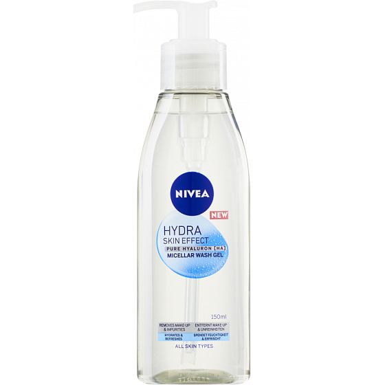 Nivea Hydra Skin Effect reinigendes Mizellengel mit Hyaluronsäure 150 ml