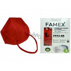 Famex Respirator Mundschutz 5-lagige FFP2 Gesichtsmaske rot 10 Stück
