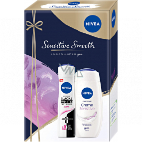 Nivea Sensitive Smooth Creme Sensitive Duschgel 250 ml + Invisible Clear Antitranspirant Spray 150 ml, Kosmetikset
