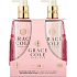 Grace Cole Warm Vanilla & Sandalwood - Vanilla & Sandalwood flüssige Handseife 300 ml + sanfte Handlotion 300 ml, Kosmetikset für Frauen