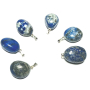 Lapislazuli Trommel Anhänger Naturstein, 2,2-3 cm, 1 Stück, Harmonie Stein