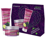 Dermacol Aroma Ritual Trauben und Limette Anti-Stress Duschgel 250 ml + Trauben und Limette Anti-Stress Körperpeeling 200 g, Kosmetikset für Frauen
