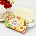 English Soap Mango & Pfirsich natürliche parfümierte Toilettenseife mit Sheabutter 190 g