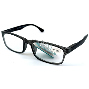 Berkeley Lese-Dioptrienbrille +1,5 Kunststoff schwarz, schwarz gestreift 1 Stück MC2248