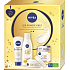 Nivea Q10 Power Vibes Q10 Anti-Age Handcreme 100 ml + Q10 Power Anti-Falten Reinigungslotion 200 ml + Q10 Power Anti-Falten Tagescreme 50 ml, Kosmetikset für Frauen