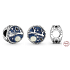 Sterling Silber 925 Weihnachtsmann und Rentier Anhänger, Weihnachtsarmband Perle