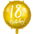 Ditipo Ballon aufblasbar Jubiläum Nummer 18 gold 45 cm Folie