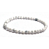 Magnesit / Howlite Armband elastischer Naturstein, Kugel 4 mm / 19 cm, Reinigungsstein