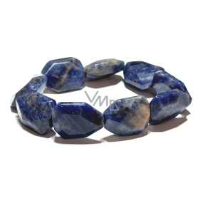 Sodalith Armband elastisch poliert geschliffen Naturstein ca. 2 cm / 16 - 17 cm, Stein der Kommunikation Sodalith Armband elastisch poliert geschliffen Naturstein ca. 2 cm / 16 - 17 cm, Stein der Kommunikation