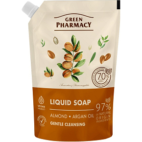 Green Pharmacy Mandel und Arganöl Flüssigseife Nachfüllung 460 ml