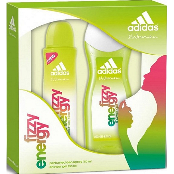 Adidas Fizzy Energy Duschgel 250 ml + Deodorant Spray 150 ml, Kosmetikset