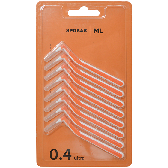 Spokar ML Interdentalbürsten L 0,4 mm ultra, 8-teiliges Set