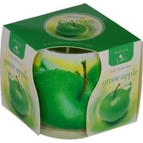 Essenzen des Lebens Green Apple aromatische Kerze im Glas 100 g