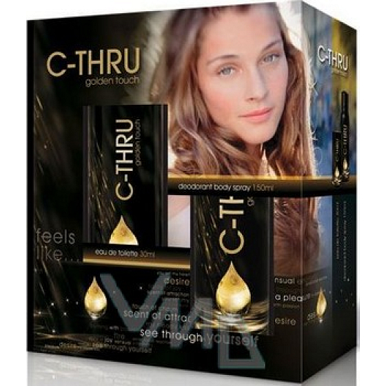 C-Thru Golden Touch Eau de Toilette 30 ml + Deodorant Spray 150 ml, für Frauen Geschenkset