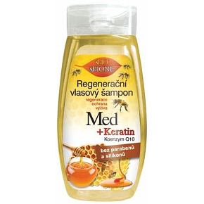 Bione Cosmetics Med und Keratin Q10 Coenzym regenerierendes Shampoo für alle Haut- und Haartypen 260 ml