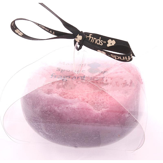 Duftende Fun Glycerin Massage Seife mit einem Schwamm gefüllt mit dem Duft von Givenchy Play Parfüm in lila und weiß 200 g