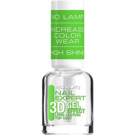 Miss Sports Nagelexperte 3D Gel Effekt Decklack Nagellack 8 ml