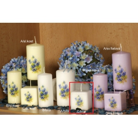 Lima Duft der Blumen Violette Duftkerze weiß mit Aufkleberwürfel 45 x 45 mm 1 Stück