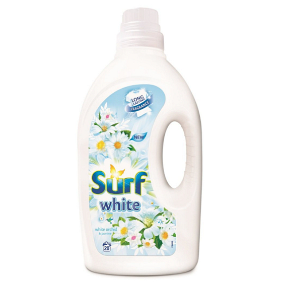 Surf White Orchid & Jasmine Gel zum Waschen weißer Kleidung 20 Dosen 1 l