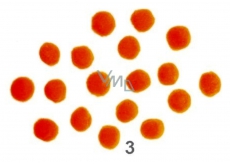Orangefarbene Pompons 2,5 cm 18 Stück im Beutel