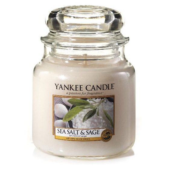 Yankee Candle Meersalz & Salbei Classic Sea Glass Salbei Kerze Salbei 411 g